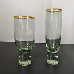 Unique Glitter Clear Custom Beach Wine Glass Crystal