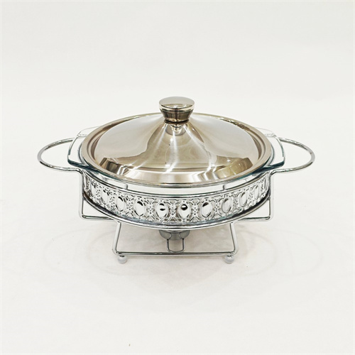 Precios mayoreo de chafing dishes (bandejas calentadoras) de acero inoxidable y vidrio, suministros hoteleros, para restaurantes y hoteles. En venta.