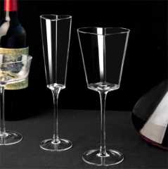 Unique Glitter Clear Custom Beach Wine Glass Crystal