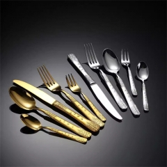 Set de cubertería dorada con diseño de girasol, cubertería de acero inoxidable, cubertería de cocina, cubertería plateada, vajilla para filetes, vajilla, cuchara, tenedor, cuchillo
