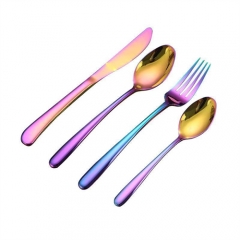 Stainless Steel Fork Spoon Knife Set Gold Plated Cutlery Couverts Restaurant Hotel Cutlery Set