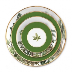 Italienischer Luxus-Geschirrsatz, einzigartiges Design, Servierblech für Hotelpartys, keramisches Dinnerset, Teller