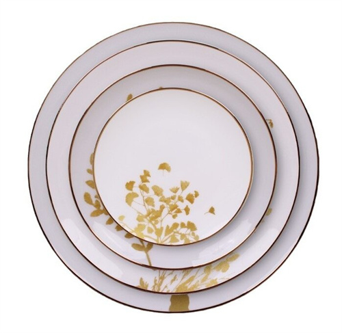 Set de plats de céramique à succès, set de vaisselle de luxe, plats à dîner occidentaux pour location de mariages