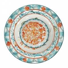 Europäisches Keramik-Tischwareset, modern, Einweg, hochwertiges Knochenporzellan, mikrowellengeeignet, westlicher Esssteller