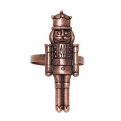 The Nutcracker Napkin Ring Christmas Napkin Holders Metal Serviette Buckles for Party Banquet Daily Gathering Kitchen Decor