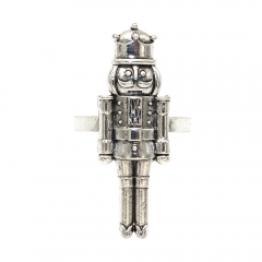 The Nutcracker Napkin Ring Christmas Napkin Holders Metal Serviette Buckles for Party Banquet Daily Gathering Kitchen Decor