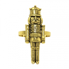 The Nutcracker Napkin Ring Christmas Napkin Holders Metal Serviette Buckles for Party Banquet Daily Gathering Kitchen Decor