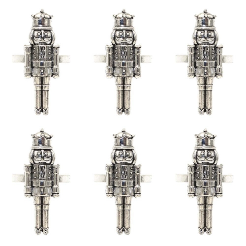 The Nutcracker Napkin Ring Christmas Napkin Holders Metal Serviette Buckles for Party Banquet Daily Gathering Kitchen Decor