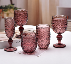 Colored Glass Wine Glasses, Ice Ball Glasses, Household Water Glasses, Luxury Wedding Champagne Flutes & Whiskey Glasses