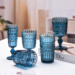 Fabricante Mayorista | Copas de Vino con Relieve Coloridas | Piezas Creativas de Cerámica y Material PC | Para Bodas