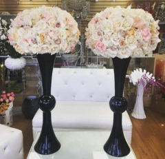 Wedding Center Supplies Iron Flower Stand Wedding Electroplating Road Lead Trumpet Vase Desktop Flower Stand Decoration