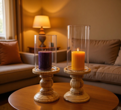 Wholesale Set of 3 Handmade Wooden Candle Stand Natural Finish Home Lighting Decor for Christmas for Decorative Usage