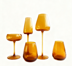 Grüne Klare Glasteller Großhandel | Große Kapazität, Leichter Luxus Weingläser - Individualisierung Großhandel | Modisches Weinglas-Set aus 4 Stück