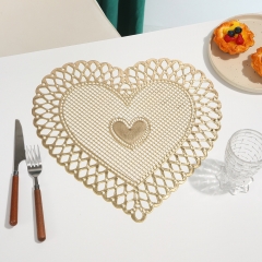 Natürlich gewebtes klassisches Strohmatte, dekorative Tasse und Schale für Landhaus-Esstisch, Haushaltsleinen aus Jute, runde Untertasse