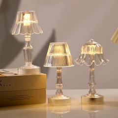 Crystal Diamond Night Light Projection Lamp Bedroom Decorative LED Candle Light