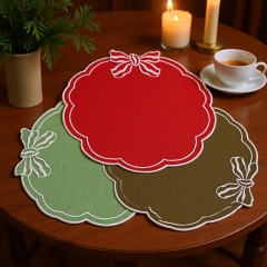 Natürlich gewebtes klassisches Strohmatte, dekorative Tasse und Schale für Landhaus-Esstisch, Haushaltsleinen aus Jute, runde Untertasse