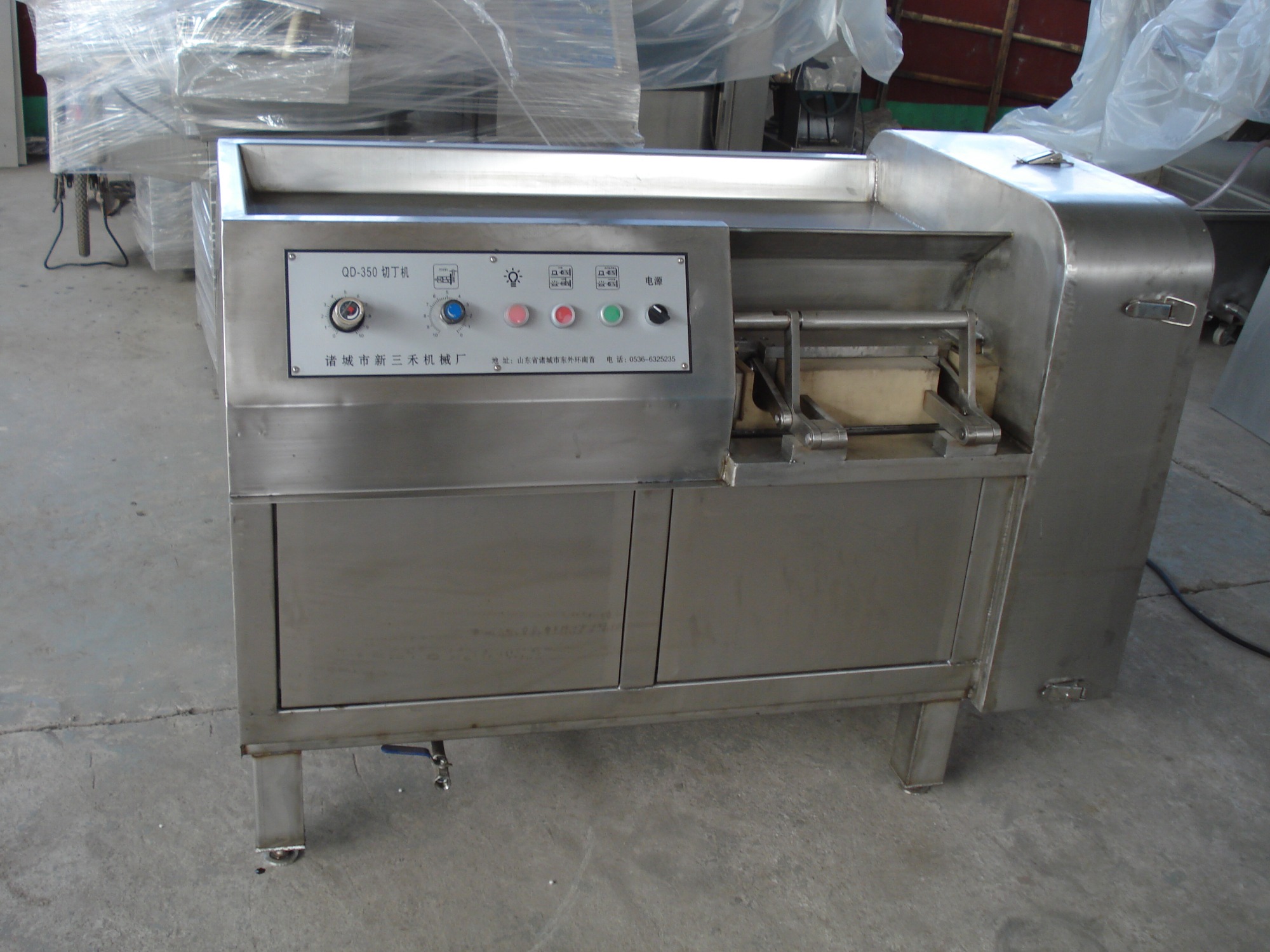 Industrial Big Frozen Fresh Chicken Meat Dicing Dicer Machine