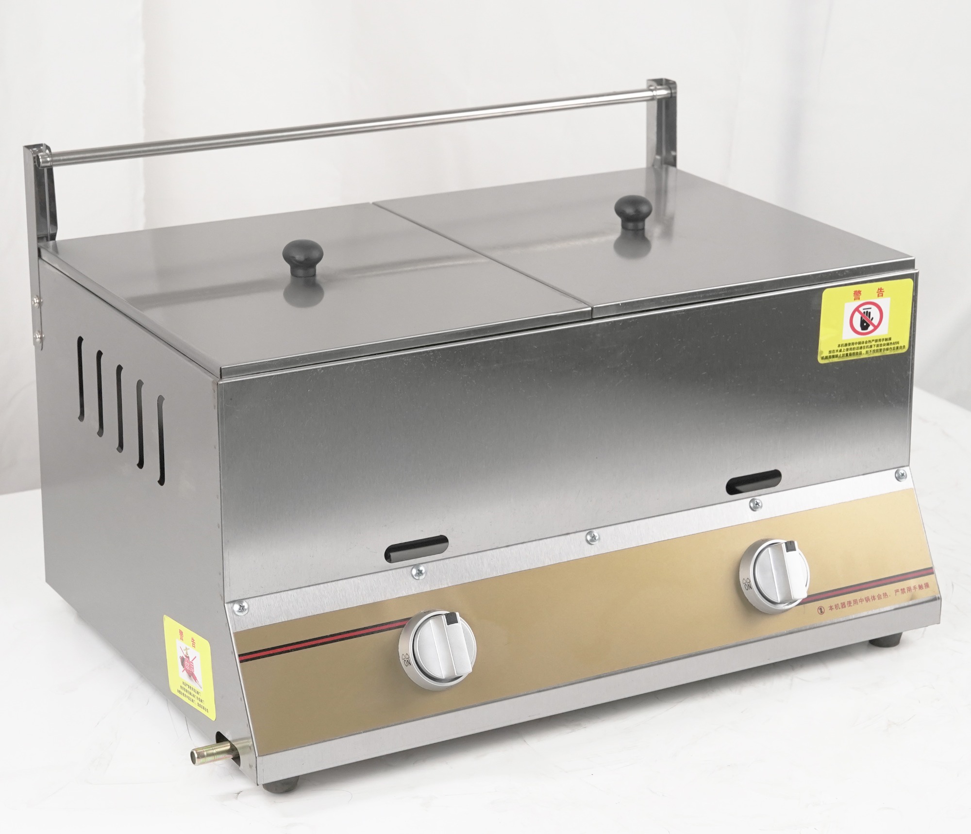 Industrial Chicken Chips Deep Fryer With 2 Tank Electric Restaurant