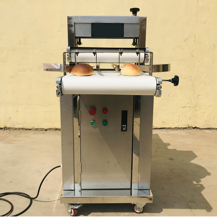 Burger Bun Half Cutting Machine Cutter Burger Bun Slicer Slicing Hamburger Bread Slicer Machine