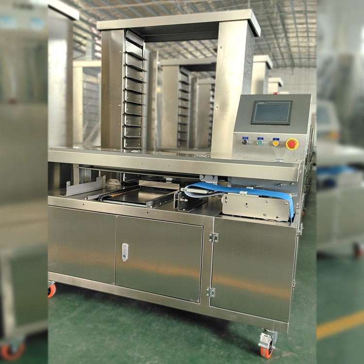 Automatic Cookie Mooncake Mochi Tray Arrange Arranging Aligning Machine Trays Setting Machine