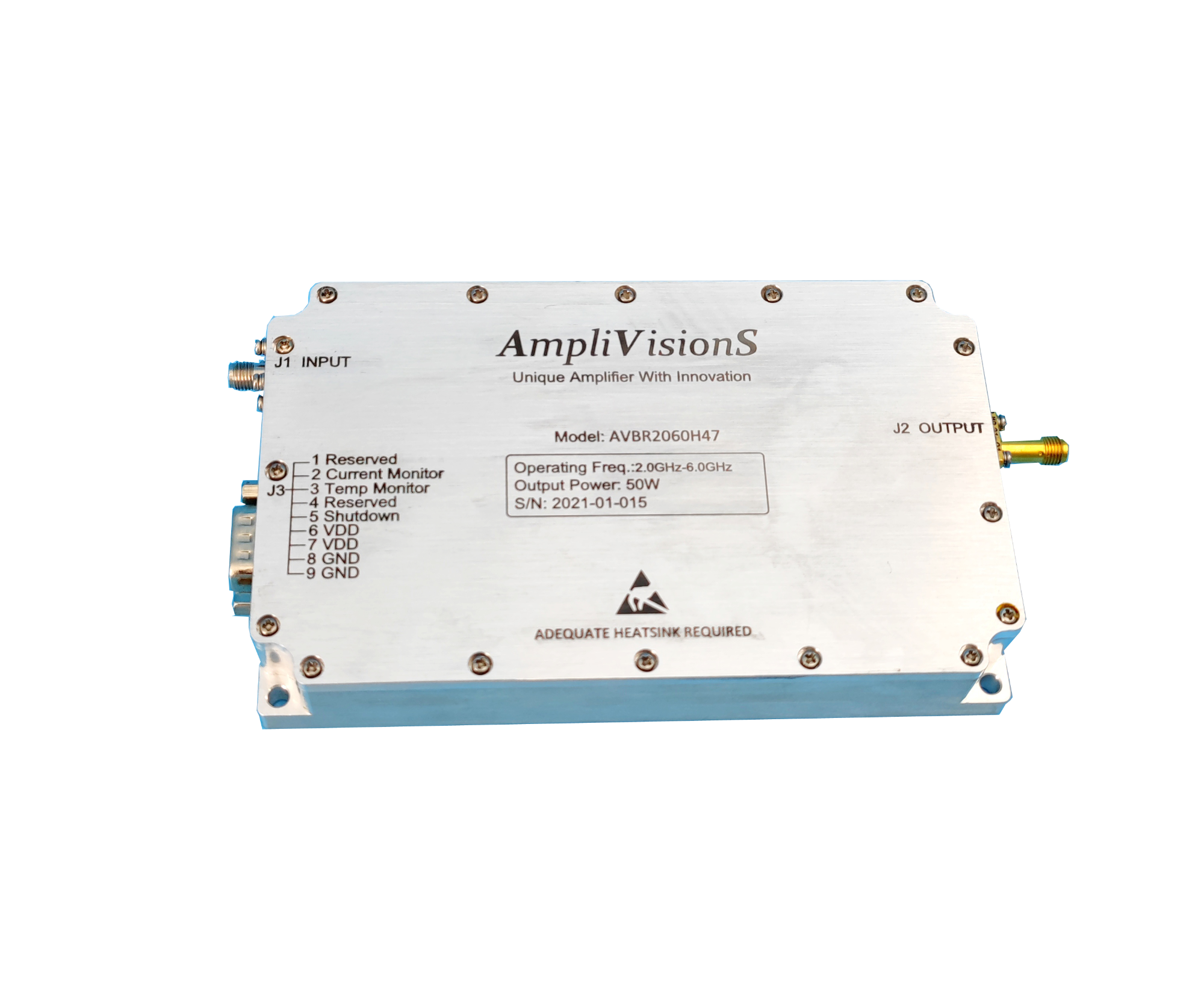 New AmpliVisionS 50 W GaN Solid-State Power Amplifier from 2.0 to 6.0 GHz