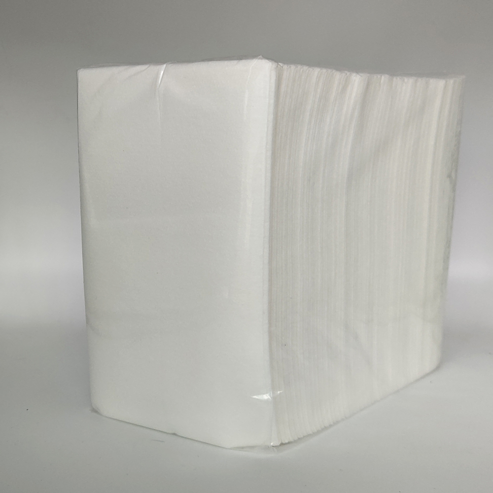 15" x 17" White Quickset Linen-Like Pocket Fold Dinner Napkin - 500/Case