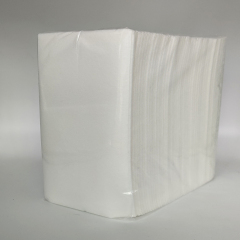 15" x 17" White Quickset Linen-Like Pocket Fold Dinner Napkin - 500/Case