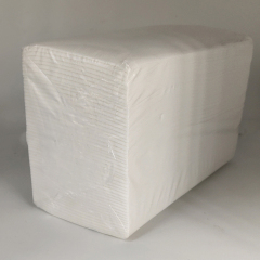 15" x 17" White Quickset Linen-Like Pocket Fold Dinner Napkin - 500/Case