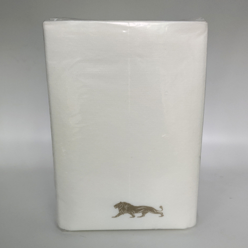 15" x 17" White Quickset Linen-Like Pocket Fold Dinner Napkin - 500/Case