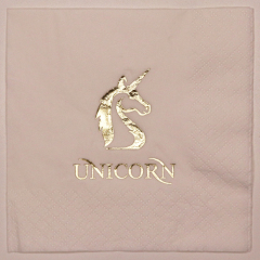 Wholesale Custom Golden Foil Beverage Paper Napkins