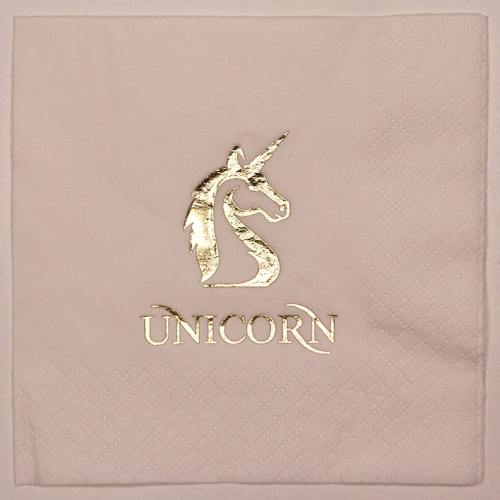 Wholesale Custom Golden Foil Beverage Paper Napkins