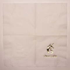 Wholesale Custom Golden Foil Beverage Paper Napkins