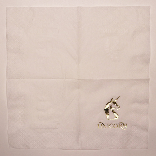 Wholesale Custom Golden Foil Beverage Paper Napkins