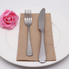 Eco Friendly Disposable Degradable Solid Natrual Color Paper Napkin