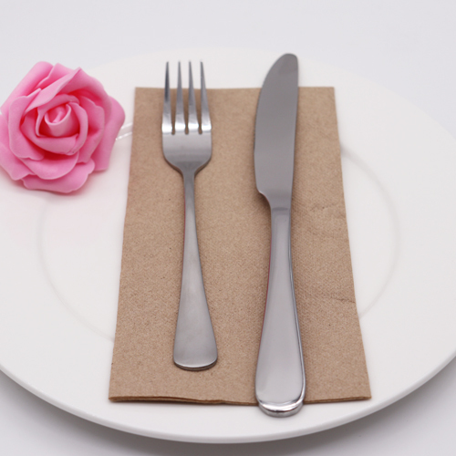 Eco Friendly Disposable Degradable Solid Natrual Color Paper Napkin