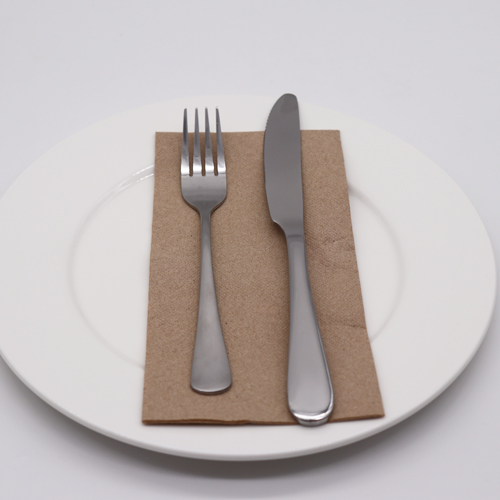 Eco Friendly Disposable Degradable Solid Natrual Color Paper Napkin