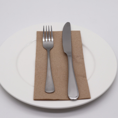 Eco Friendly Disposable Degradable Solid Natrual Color Paper Napkin