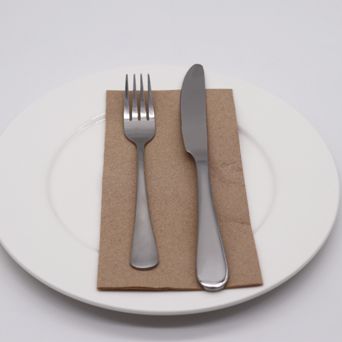 Eco Friendly Disposable Degradable Solid Natrual Color Paper Napkin