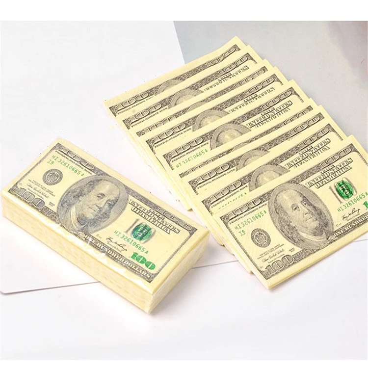 Custom High Quality Paper Napkins For Printing Dinner Napkin Paper Printed Paper Fake Money For Party