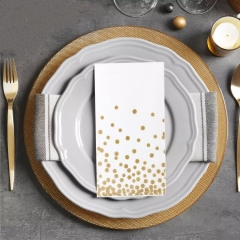 White Dinner Napkins - Linen Feel Napkins - Disposable Cloth Like Paper Hand Towels for Bathroom