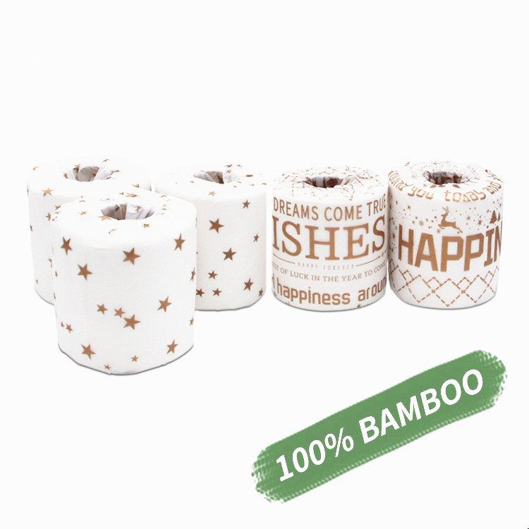 Wholesale Toilet Paper 2/3 Ply Roll Tissue Custom Wood Pulp Cheap Colored Hemp Bamboo Toilet Paper Manufacturer
