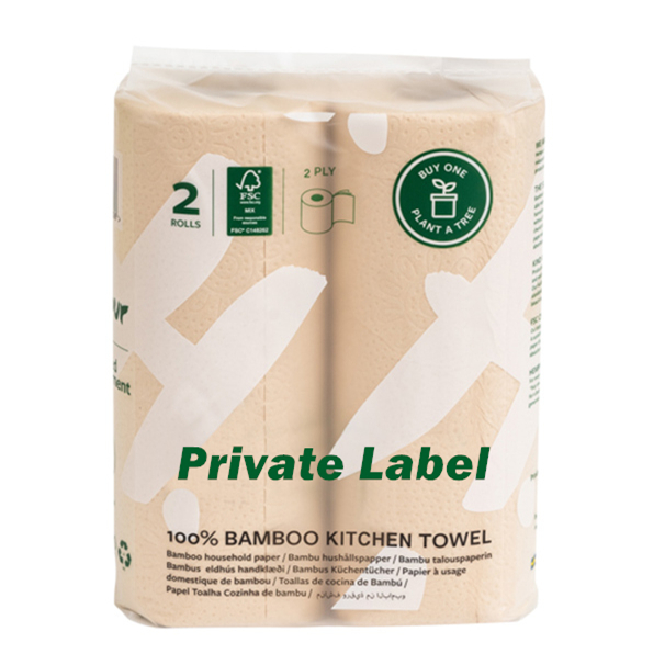 Kitchen Paper Towel Strong Oil Absorption Embossed Kitchen Roll Tissues with Individual Paper Wrapper