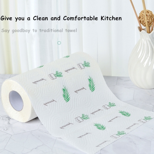 Reusable bamboo paper towels Washable Paper Towels 100 Sheets - Compostable, Eco Friendly, Disposable, Tree Free Kitchen Paper Towel