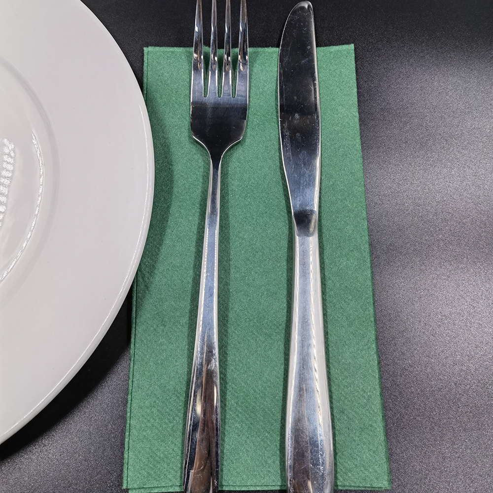 Wholesale Custom Disposable Green Airlaid Napkin Paper Napkins for Restaurant