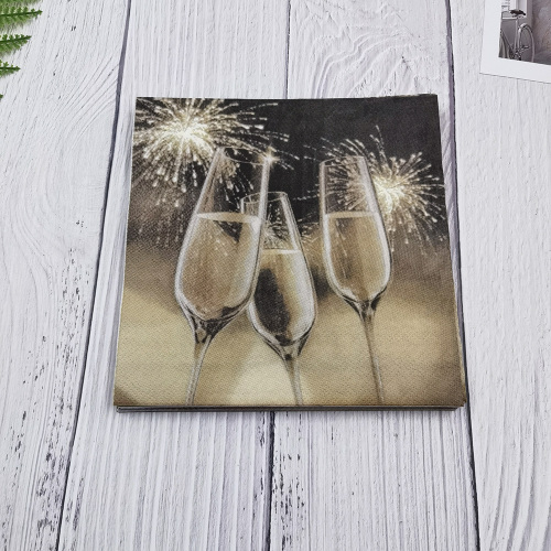 Wholesale Custom Printed Cocktail Paper Napkins Disposable dinner paper napkins birthday Christmas wedding party serviettes
