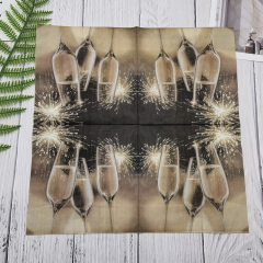 Wholesale Custom Printed Cocktail Paper Napkins Disposable dinner paper napkins birthday Christmas wedding party serviettes