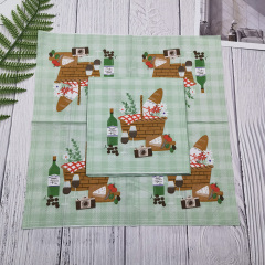 Wholesale Colorful Custom Printed Paper Napkin Table Tissue Dinner Paper 33x33cm 3ply or 2ply Napkins