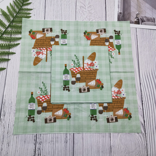 Wholesale Colorful Custom Printed Paper Napkin Table Tissue Dinner Paper 33x33cm 3ply or 2ply Napkins