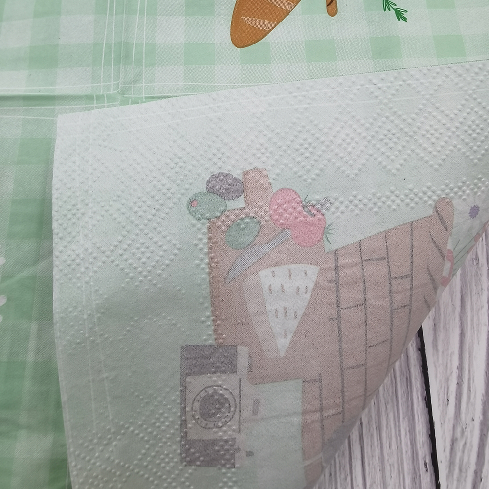 Wholesale Colorful Custom Printed Paper Napkin Table Tissue Dinner Paper 33x33cm 3ply or 2ply Napkins
