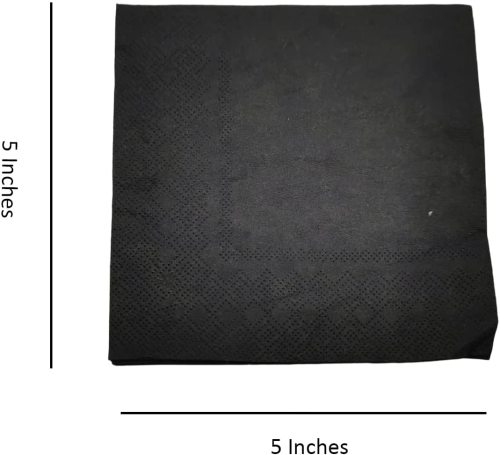 Black Paper Napkin, Cocktail Black Napkin, DIsposable Napkins, Eco-friendly Bar Napkins, Wedding Cocktail Napkins, Dessert Napkins